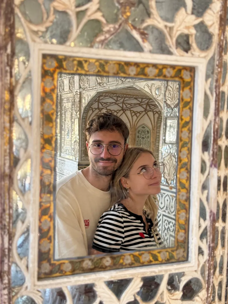 Mirror work at Amber Fort