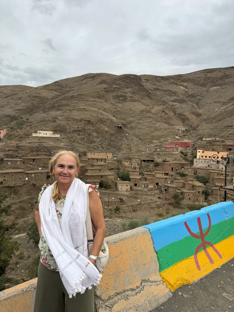 Traditional Amazigh town built into the Atlas Mountains