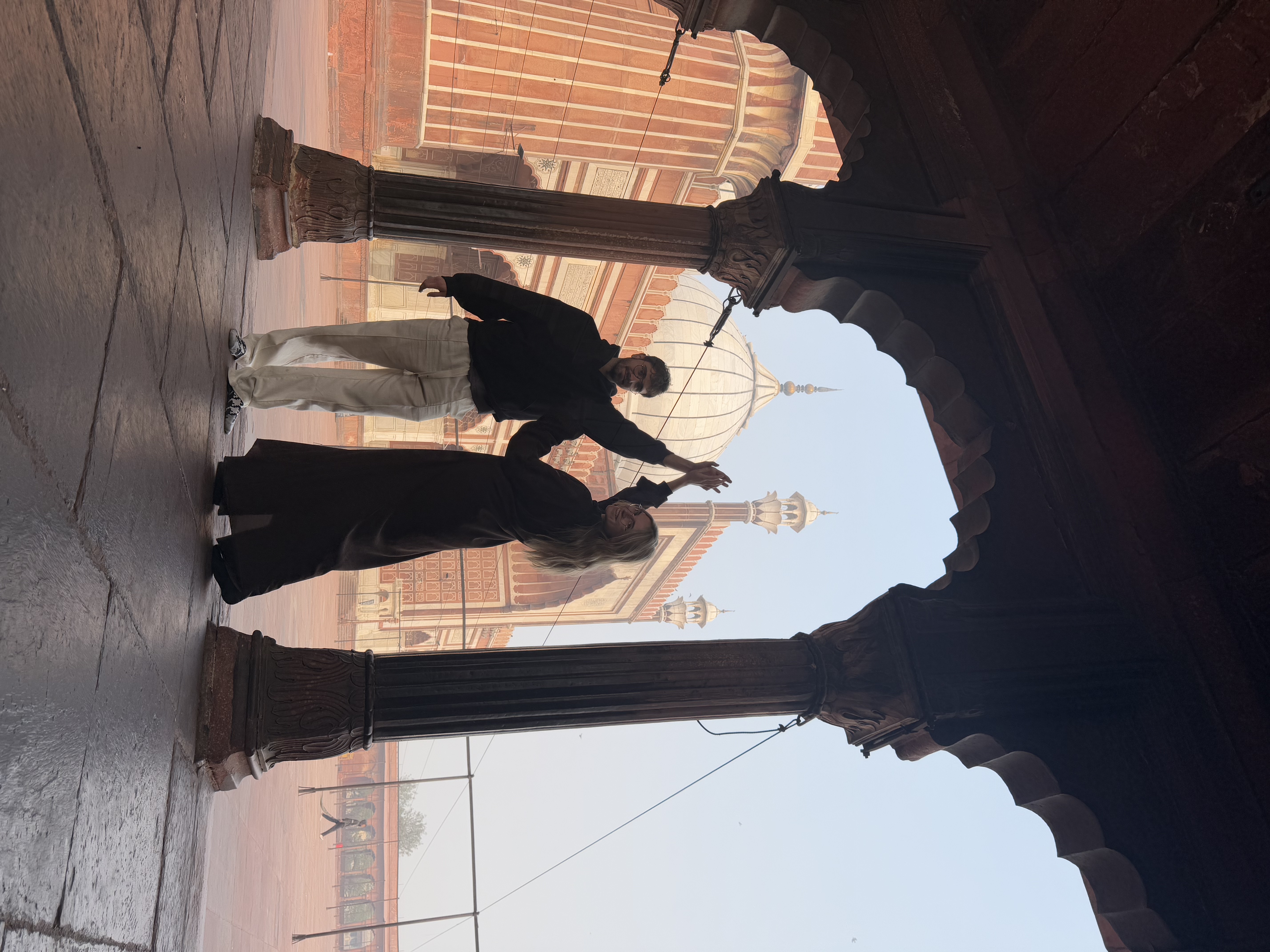 Holding hands at Jama Masjid