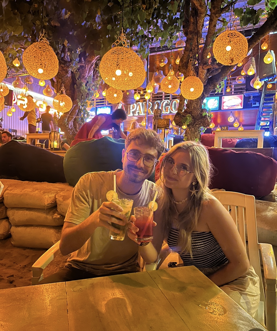 Cocktail by the beach in Mirissa Sri Lanka