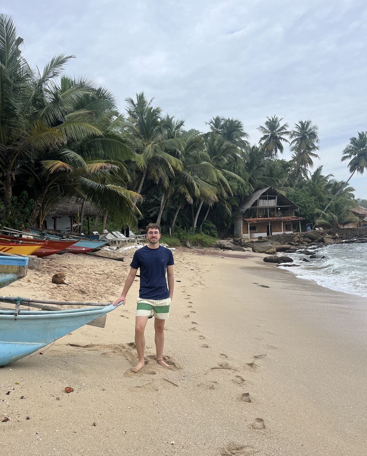 Cloudy day on Rocky Point Beach Sri Lanka