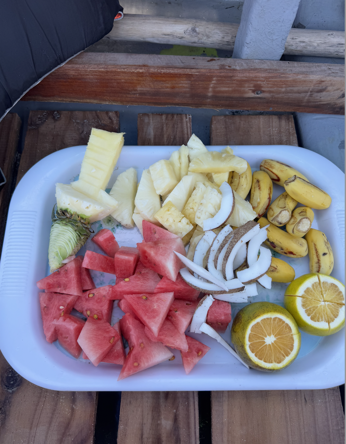 Fresh fruit served on a platter